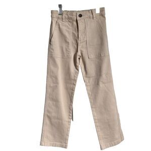 Mini Boden Tan Gardener Trousers Kids 7Y Straight leg Adjustable waist school